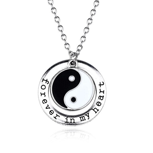 Yin Yang Hematite Pendant Couple Necklace